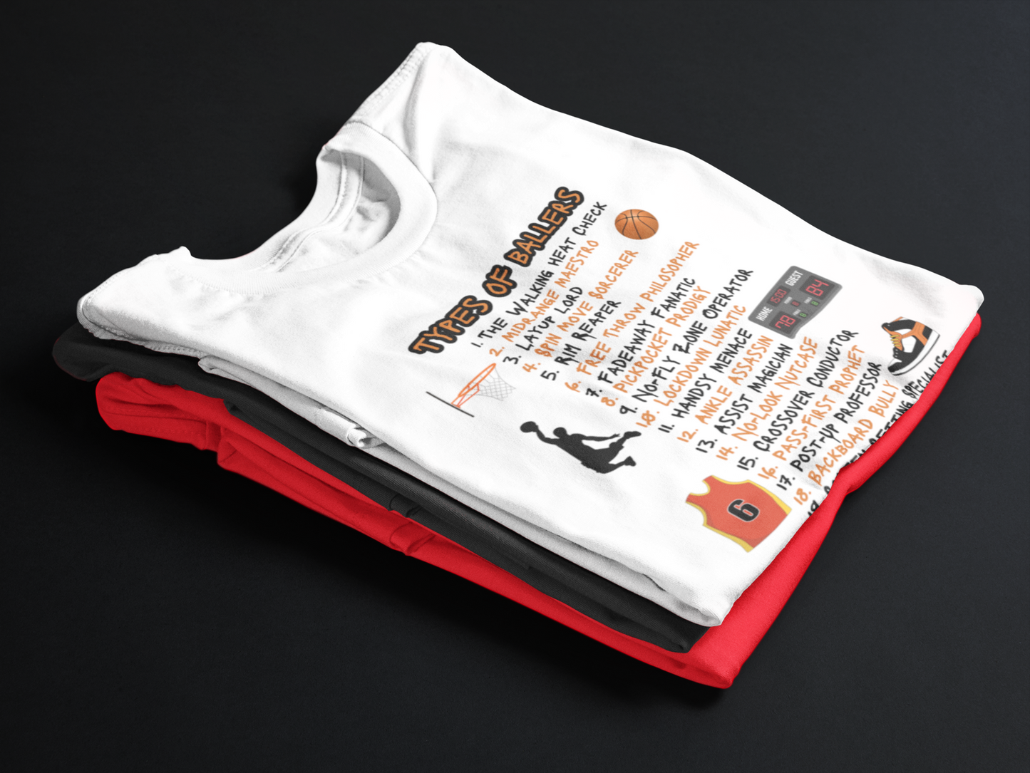 Types Of Ballers🏀 (Adult Unisex T-shirt)